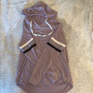 Hooded purple pullover